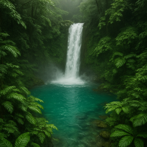 20250627_2341_rainforest waterfall oasis, printable art, 300 DPI