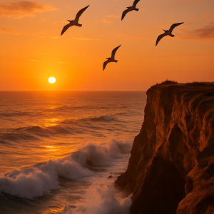 20250627_2341_sunset over coastal cliffs, printable art, 300 DPI