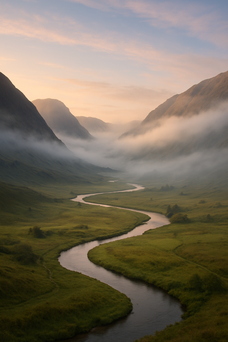 Misty Highland Valley