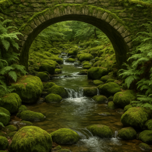 20250627_2343_serene stone bridge, printable art, 300 DPI