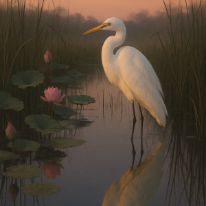 20250627_2357_egret at dusk, printable art, 300 DPI
