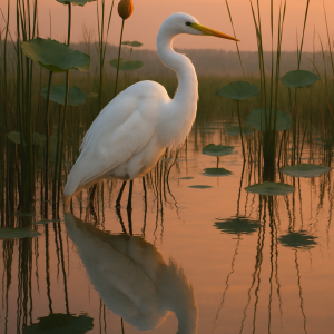 20250627_2357_egret at dusk, printable art, 300 DPI
