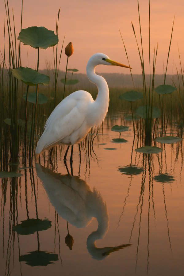 20250627_2357_egret at dusk, printable art, 300 DPI