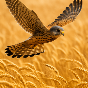 20250627_2357_kestrel soaring over wheat, printable art, 300 DPI