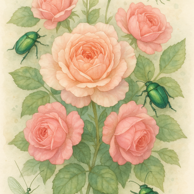 Watercolor Garden Roses