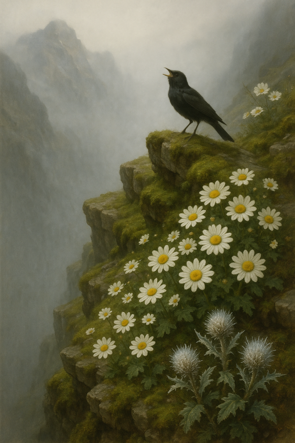 20250628_0019_mountain ledge serenade, printable art, 300 DPI