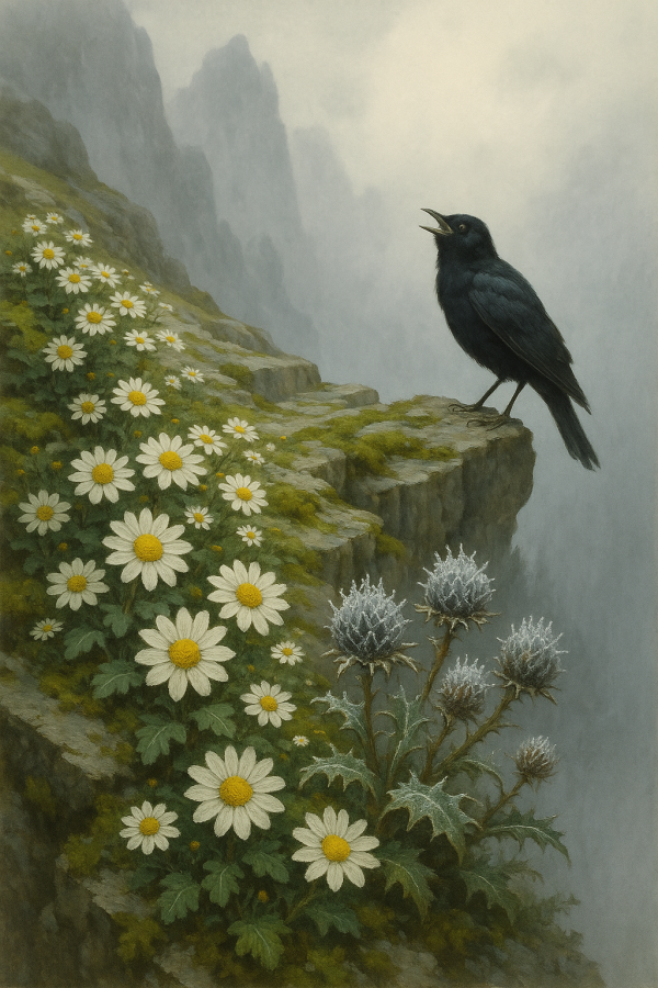 20250628_0019_mountain ledge serenade, printable art, 300 DPI