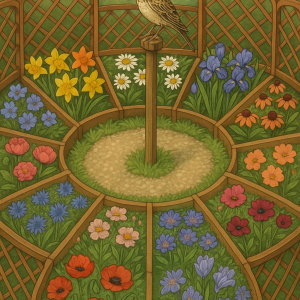 20250628_0019_trellis garden symphony, printable art, 300 DPI