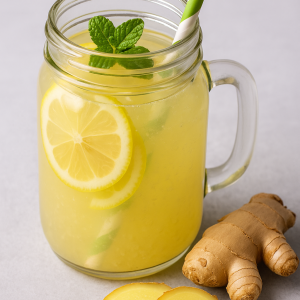 ginger lemon mint refreshment, printable art, 300 DPI