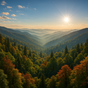 golden rays over misty mountains, printable art, 300 DPI
