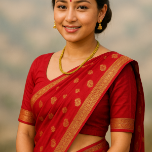 grace in traditional nepali garb, printable art, 300 DPI