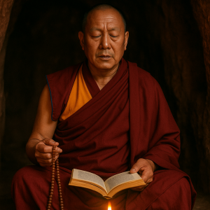 meditation in the cave light, printable art, 300 DPI