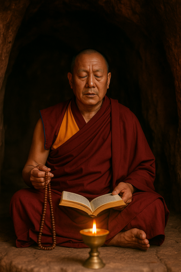 meditation in the cave light, printable art, 300 DPI
