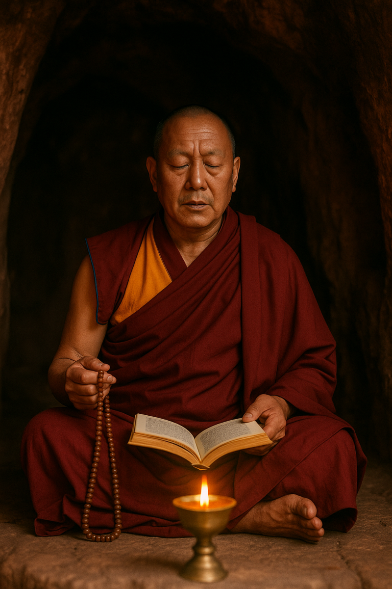 Meditation in the Cave Light