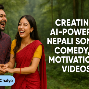 nepali couple laughing in forest, printable art, 300 DPI