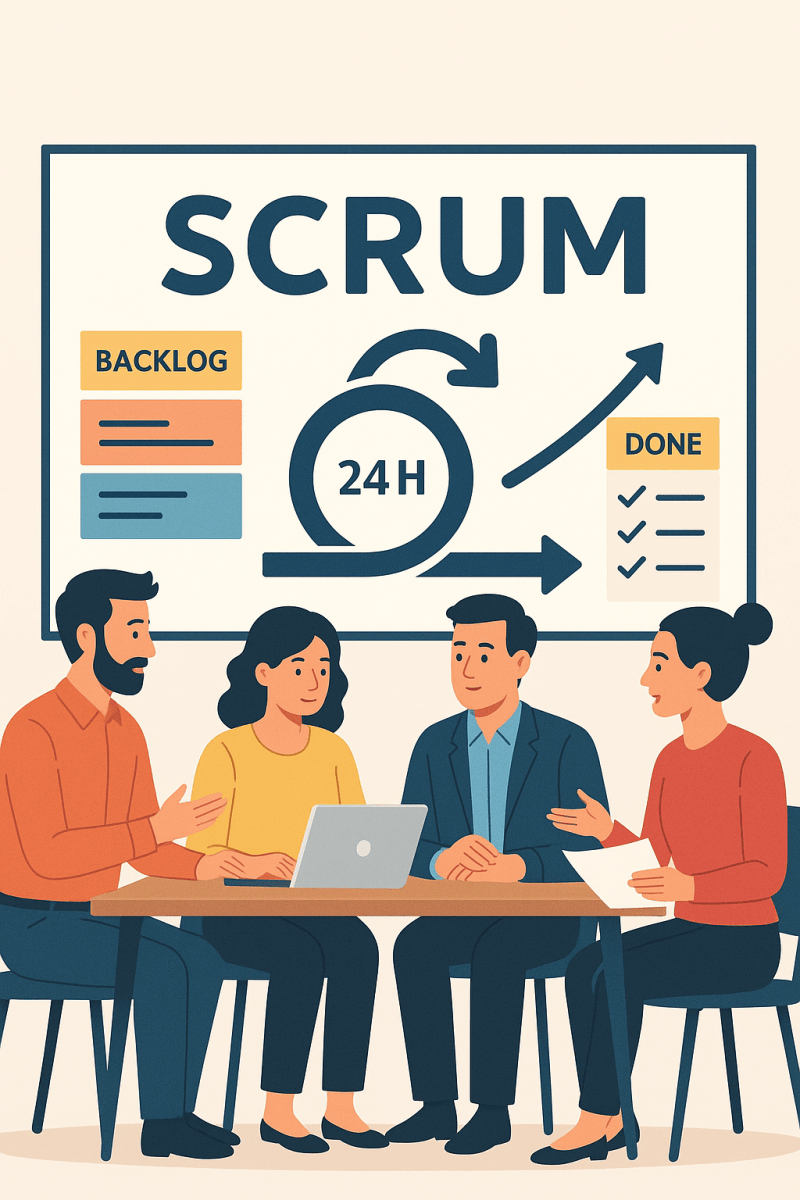 Agile Teamwork digital artwork for bedroom or office