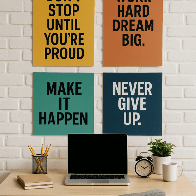 Motivational Workspace fine art poster for office walls