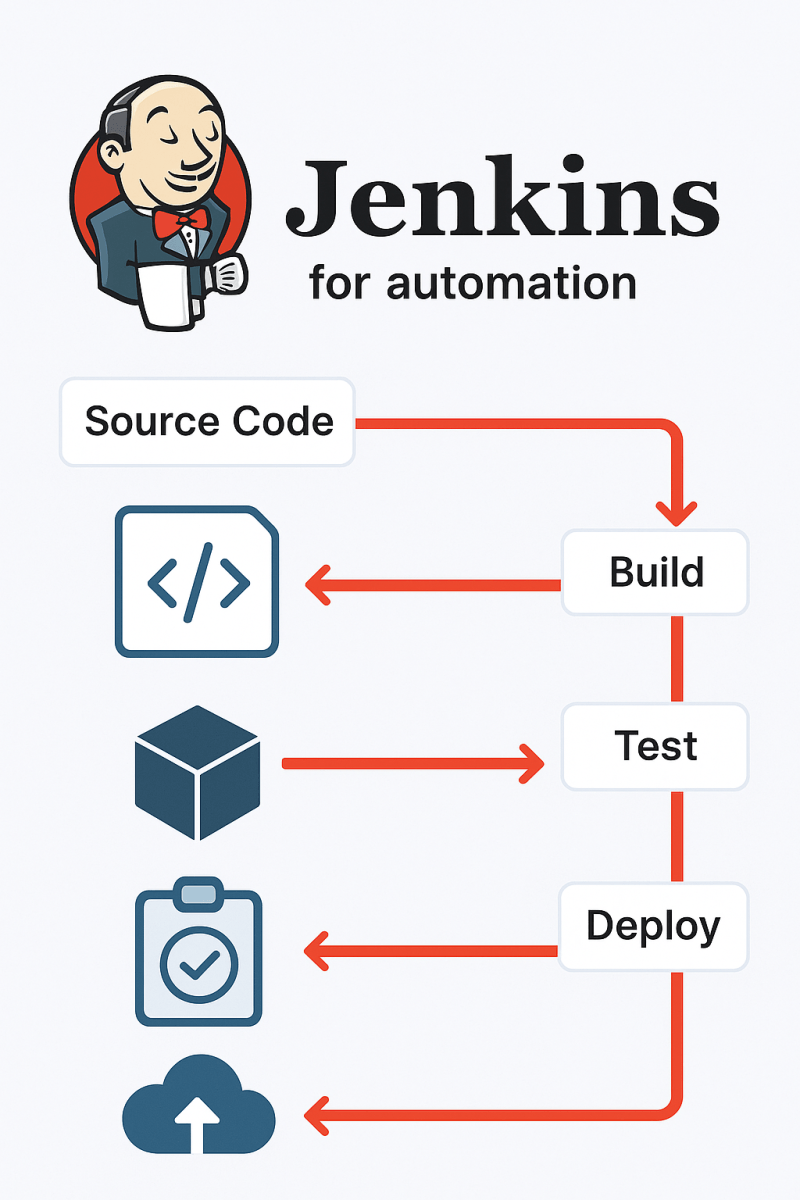 Jenkins Automation Workflow digital artwork for bedroom or office