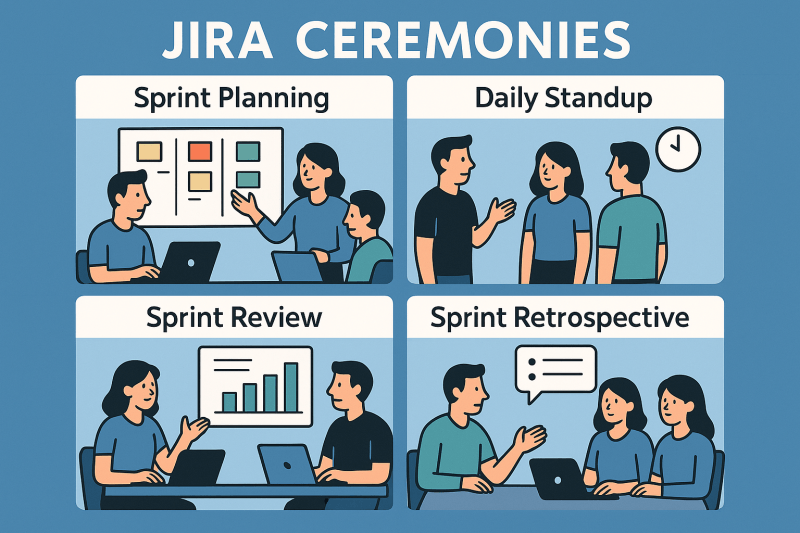 Jira Meetings modern art print for studio or study