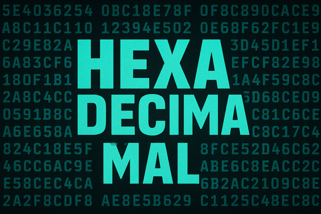 Código Hexadecimal wall art print for home decor