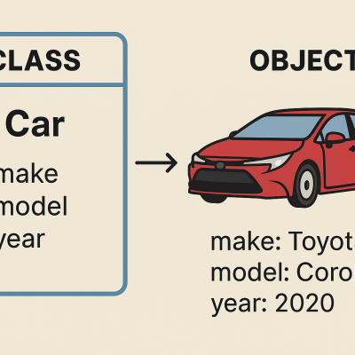 Class And Object Illustration modern art print for studio or study