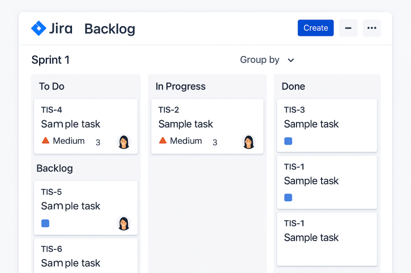 Agile Jira Interface high‑resolution printable wall decor