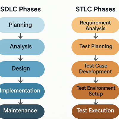 Sdlc And Stlc Comparison fine art poster for office walls
