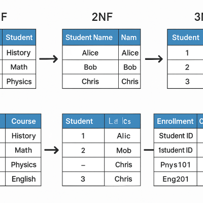 Database Normalization Stages digital artwork for bedroom or office