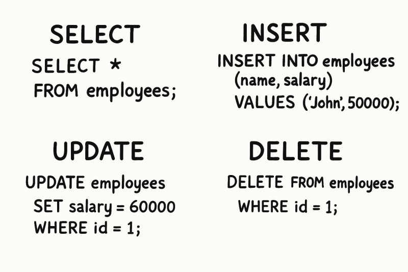 Sql Basics Whiteboard digital artwork for bedroom or office