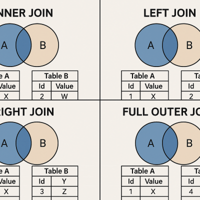 Sql Join Types Venn Diagrams modern art print for studio or study