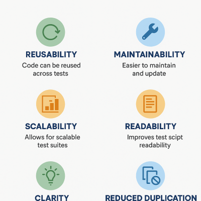Page Object Model Benefits digital artwork for bedroom or office