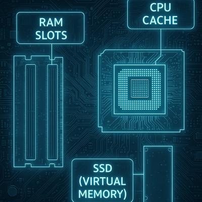 Motherboard Component Schematic fine art poster for office walls