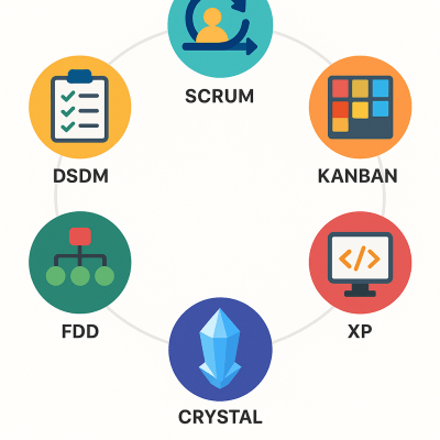Agile Methodologies Infographic contemporary art piece for any space