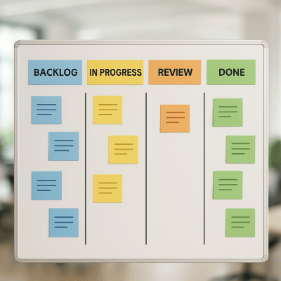 Organized Kanban Board high‑resolution printable wall decor