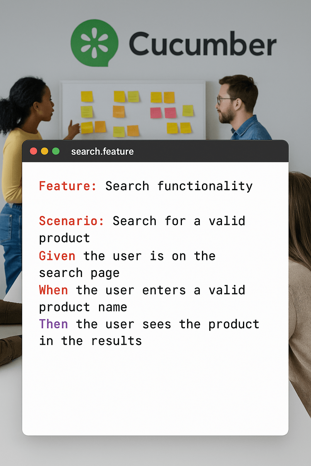 Gherkin Code Collaboration wall art print for home decor