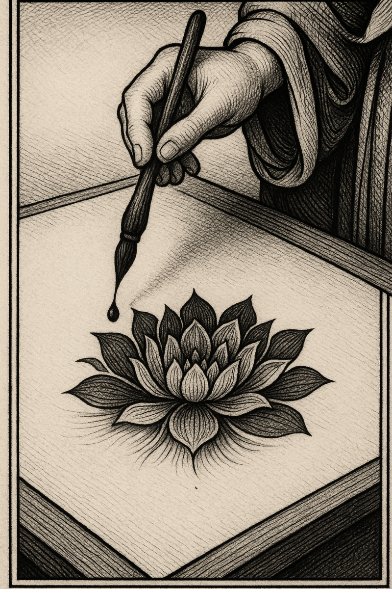 Ink Lotus Blossom
