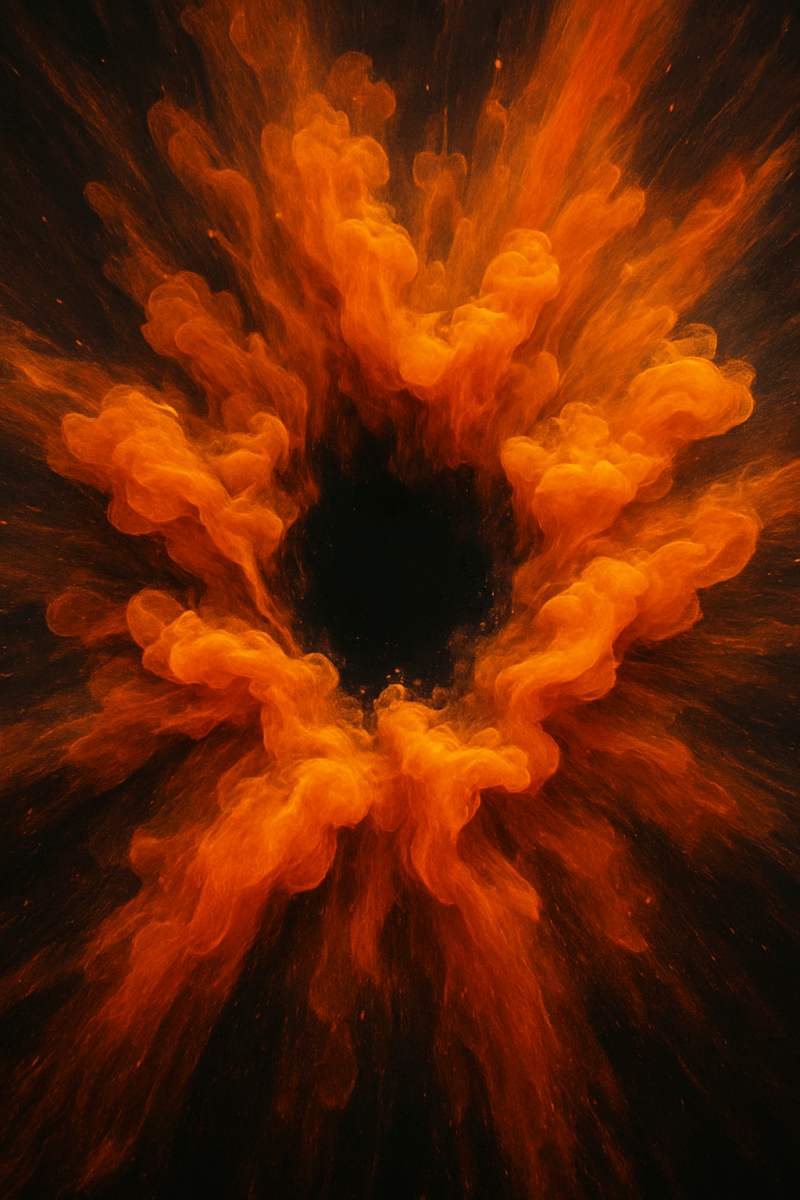 Erupting Pigment Flow digital artwork for bedroom or office