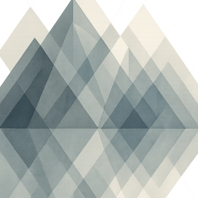 Fragmented Mountain Reflections wall art print for home decor