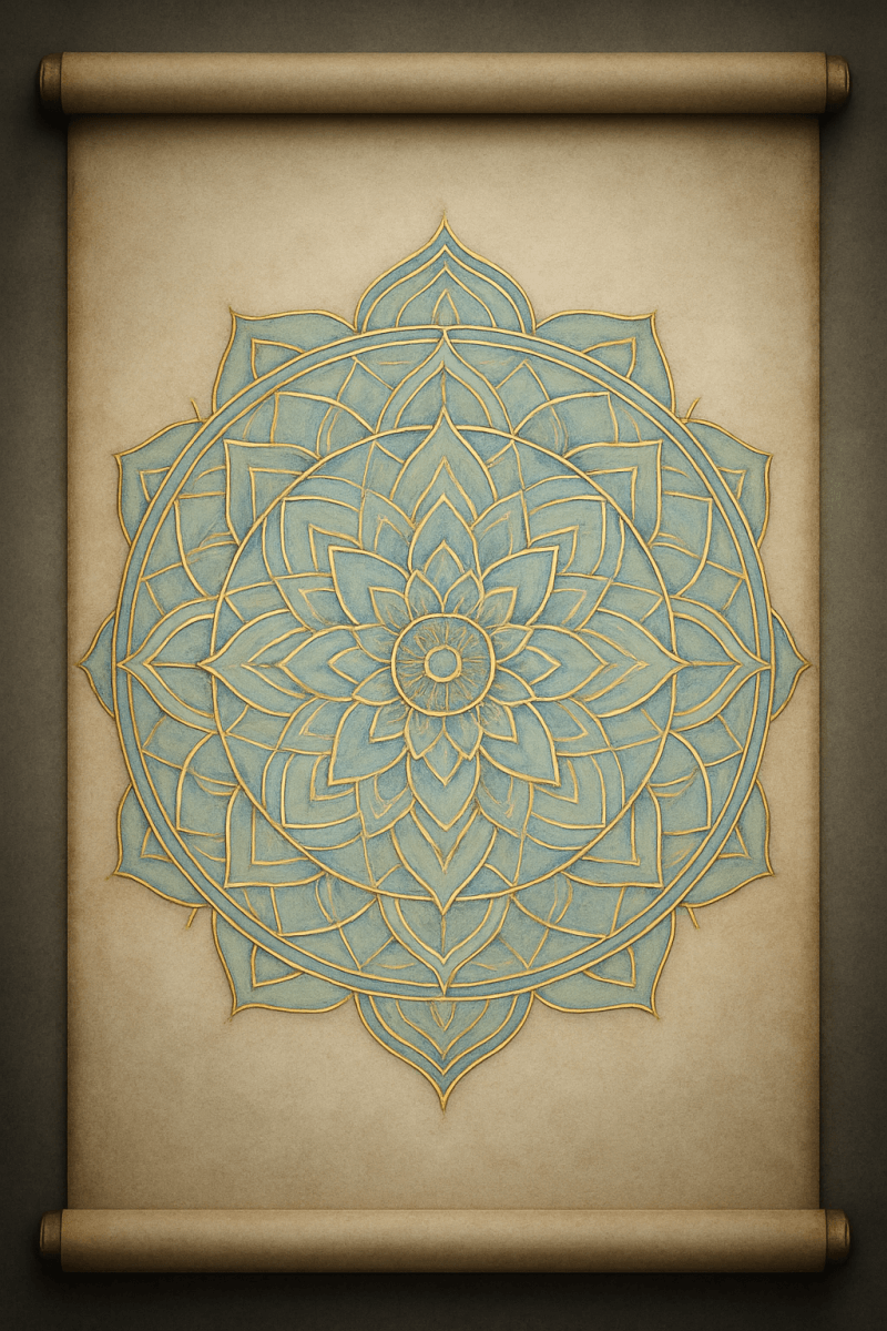 Blue And Gold Mandala