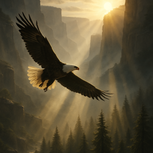 Eagle Over Canyon