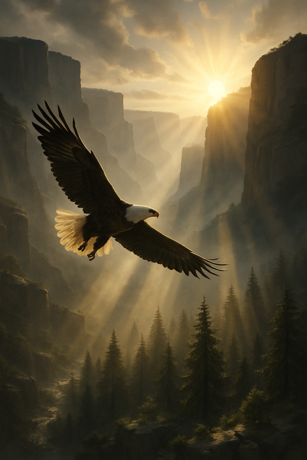 Eagle Over Canyon