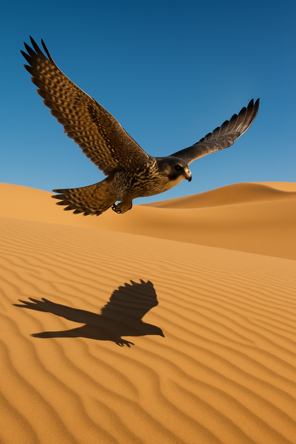 Falcons Shadowed Flight