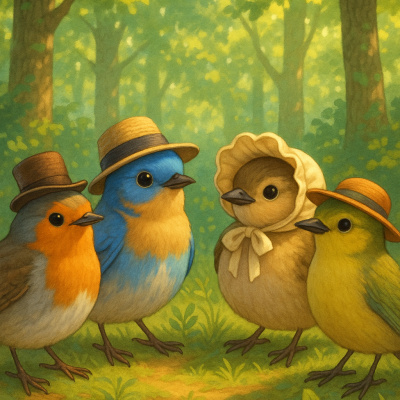 Festive Forest Birds_