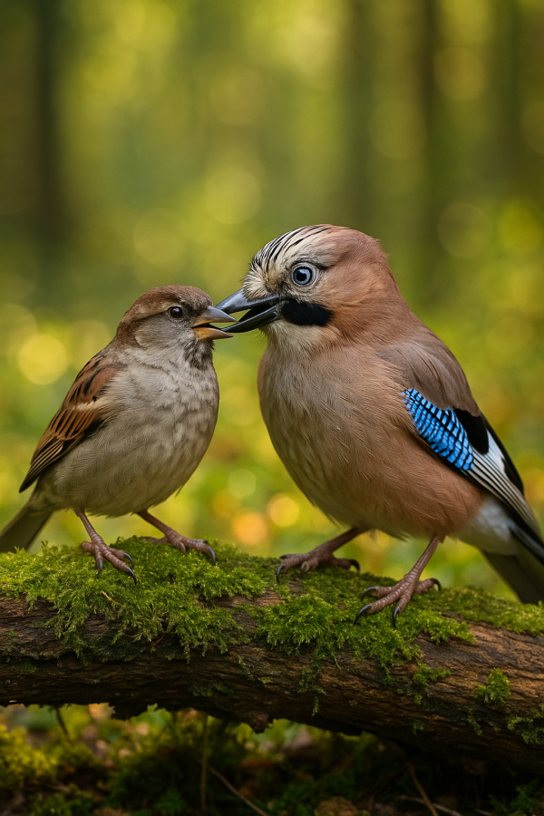 Birds Whispering In Forest
