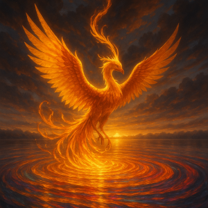 Phoenix Rising At Twilight
