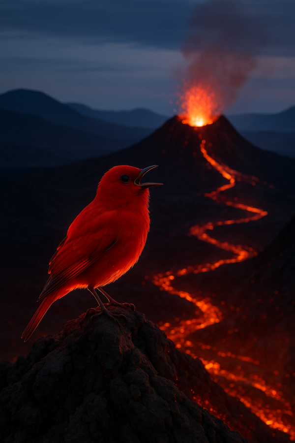 Songbird Over Lava