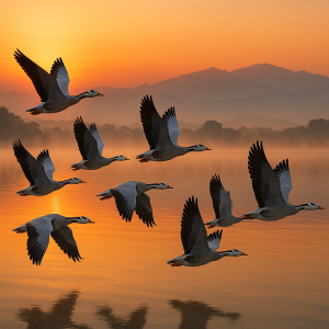 Majestic Goose Sunrise