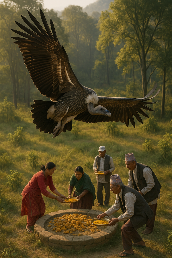Vulture In Nepalese Clearing