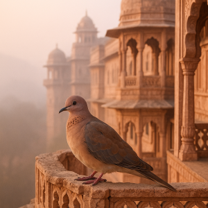Dove On Palatial Balcony