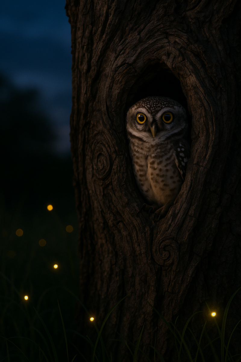 Owlet's Twilight Peek_